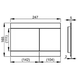 Кнопка смыва AlcaPlast FLAT для инсталляции хром матовый FUN-INOX